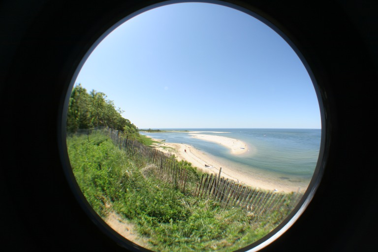 Fish-eye view of the Long Island Sound.